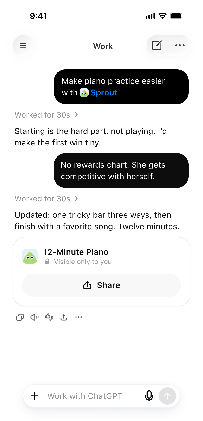 ChatGPT conversation: piano practice