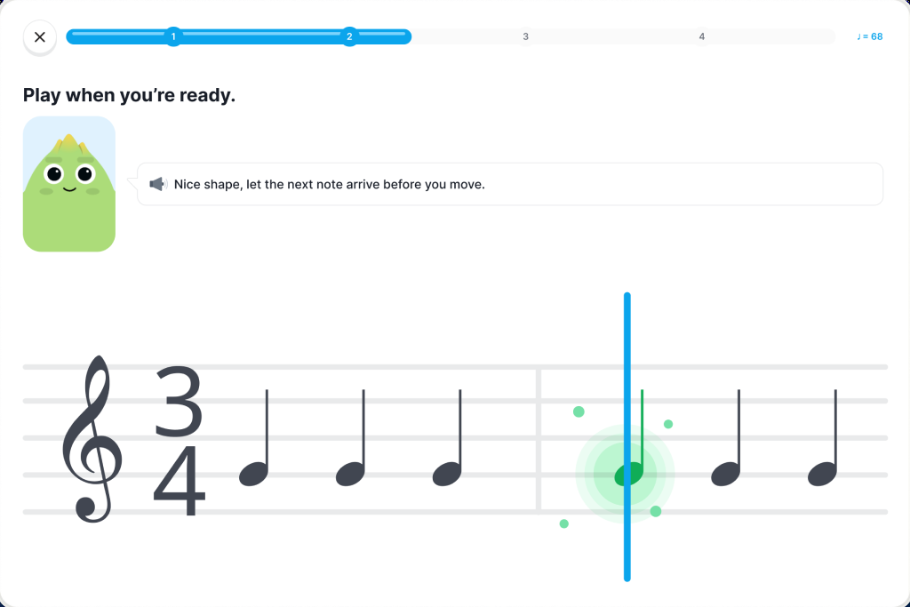 Kid experience: piano practice